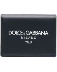 Dolce & Gabbana - Leather Wallet With Logo Print - Lyst