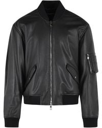 Dolce & Gabbana - Leather Bomber Jacket - Lyst