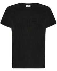 Elisabetta Franchi - T Shirt With Embroidered Logo - Lyst