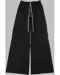 Rick Owens - Wide-Leg Cargo Pants With Elasticated Waistband And Multi-Pockets - Lyst