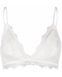 Anine Bing - Lace Bra With Trim Ivory - Lyst
