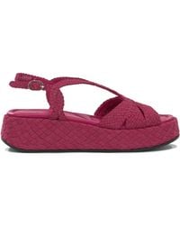 Pons Quintana - Fuchsia Leather Rubber Sandals - Lyst