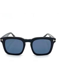 Tom Ford - Zonnebril Ft0751 01 V Dax Zwart/blauw Unisex Gepolariseerd - Lyst