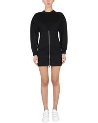 McQueen - Mini Dress With Cocoon Sleeves - Lyst