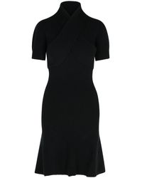Patou - Black Merino Wool Blend -jurk - Lyst