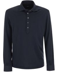 Fedeli - Five Long Sleeved Cotton Polo Shirt - Lyst