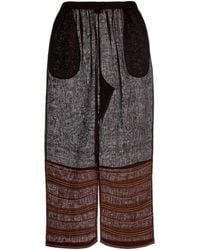 Tory Burch - Brown Linen Wide-leg Pant - Lyst