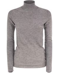 Fabiana Filippi - Virgin Wool Turtleneck Jumper With Micro Sequins - Lyst