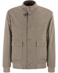 Fay - Virgin Wool Bomber Jacket - Lyst