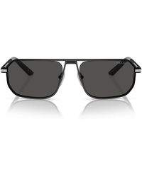 Prada - Zonnebril Pra53 S 1 Bo5 S0 Matzwart/donkergrijs Heren - Lyst