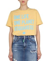DSquared² - Graphic Crew Neck T-Shirt - Lyst