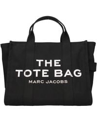 Marc Jacobs - Borse A Mano The Tote Bag Donna Tessuto Nero - Lyst