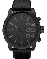 DIESEL Dz4216 Zwart Lederen Horloge