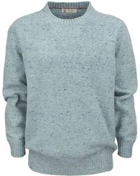 Brunello Cucinelli - Crew Neck Sweater In Wol En Kasjmiermix - Lyst
