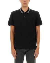 McQueen - Alexander Mc Queen Polo Shirt With Logo On The Collar - Lyst