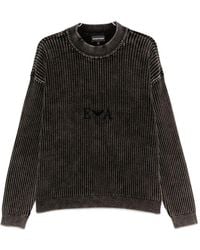 Emporio Armani - Cotton Crewneck Sweater - Lyst