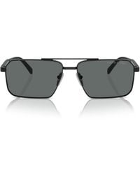 Prada - Zonnebril Pra57 S 1 Ab5 Z1 Zwart/donkergrijs Unisex Gepolariseerd - Lyst