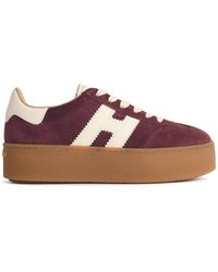 Hogan - Cool' Burgundy Suede Sneakers - Lyst