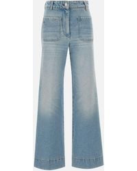 Victoria Beckham - Alina Hochtaillierte Schlagjeans - Lyst