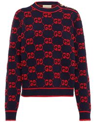 Gucci - Gg Wool Bouclé Jacquard Sweater - Lyst