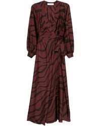 Raquel Diniz - Zebra-print Wrap Dress - Lyst