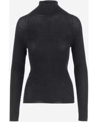 Aspesi - Ribbed Wool Sweater - Lyst