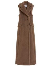 Max Mara - Sleeveless Alpaca And Wool Teddy Coat - Lyst
