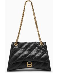 Balenciaga - Crush Medium Bag With Quilted Chain - Lyst