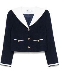Self-Portrait - Jacket With Collar - Lyst