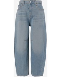 Helmut Lang - Cotton Denim Cocoon Jeans - Lyst