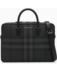 Burberry - Ainsworth Slim Charcoal Briefcase - Lyst