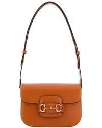 Gucci - Orange Small Horsebit 1955 Shoulder Bag - Lyst