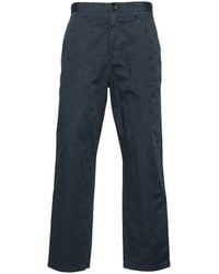 Paul Smith - Monogram-Jacquard Straight Trousers - Lyst
