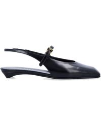 Prada - Leder-Slingback-Ballerinas - Lyst