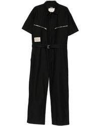 Song For The Mute - Sftm X Birkenstock 'The Rebel' Zipped S/S Jumpsuit - Lyst