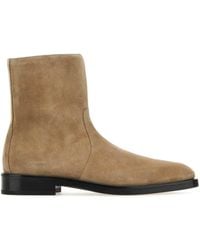 Ferragamo - Salvatore Cappuccino Suede Gerald Ankle Boots - Lyst