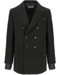 Martine Rose - Striped Double-Breasted Blazer - Lyst