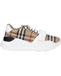 Burberry - Sneakers Vrouw Stoffen Beige - Lyst