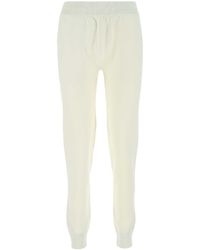 Bottega Veneta - Ivory Stretch Wool Blend Joggers - Lyst