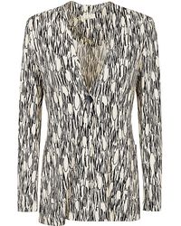 Siyu - Giacca A Petto Single Stampata - Lyst