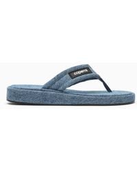 Coperni - Denim Flip-Flops With Logo - Lyst