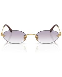 Miu Miu - Sonnenbrille Mua54 S 5 Ak04 O Gold/Grau Farbverlauf Damen - Lyst