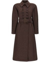 Chloé - Double-Breasted Coat Coats And Trench Coats - Lyst