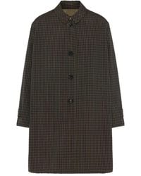 Maison Margiela - Buttoned Plaid Trench Coat - Lyst