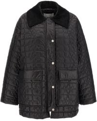 Ganni - Glossy Finish Down Jacket - Lyst