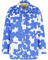 Marni - Chaqueta de algodón azul - Lyst