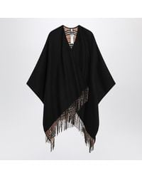 Burberry - Cape With Check Pattern - Lyst