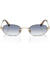 Miu Miu - Sonnenbrille Mua54 S Zvn80 O Gold/Blau Farbverlauf Damen - Lyst