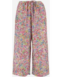 Péro - Seidenhose mit Blumenmuster - Lyst