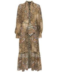 Etro - Midi Dress With Paisley Animal Print - Lyst